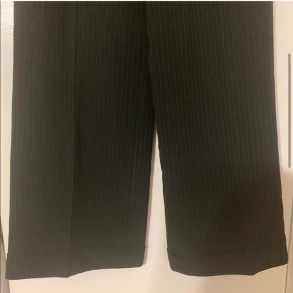 Ann Taylor Black Pinstripe Wide Leg Pants size 6 - Picture 3 of 7